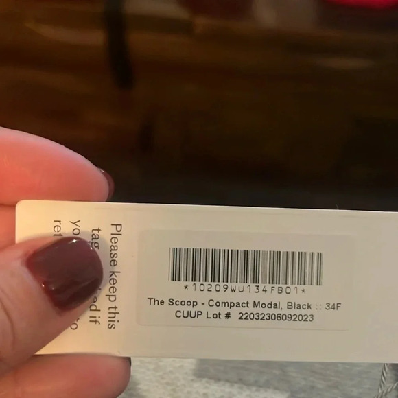 New CUUP The Scoop 34F Compact Modal Bra Black - Picture 3 of 4